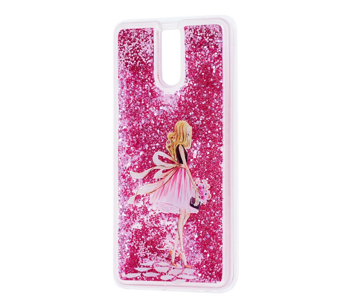 Накладка Lovely Stream для Meizu M8 (M813) (girl in pink dress) (переливається)-0